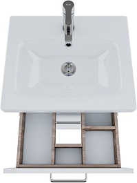 Iddis Тумба с раковиной New Sena 50 белая/светлое дерево – фотография-3